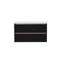 Onderkast Trendline Met Greeplijst Aluminium 100x47x52 Cm Black Oak