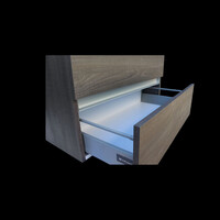 Onderkast Sanilux Trendline Met Greeplijst Aluminium 80x47x52 Cm Silver Oak