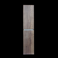 Kolomkast Sanilux Trendline Met Greeplijst Aluminium 160x35x35 Cm Tabak Oak