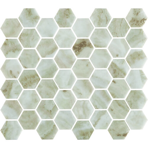 Mozaïek Valencia 27.8x32.5 cm Recycled Glas Verde Marble Print (Prijs per M2) 