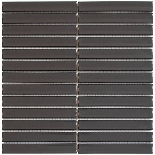 Mozaiek Tegel Sevilla 29,6x30 cm Finger Glossy Carbon Gray (Prijs per 0.89 M2) 