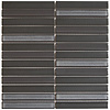 The Mosaic Factory Mozaiek Tegel Sevilla 29,6x30 cm Finger Glossy Carbon Shades of Gray (Prijs per 0.89 M2)