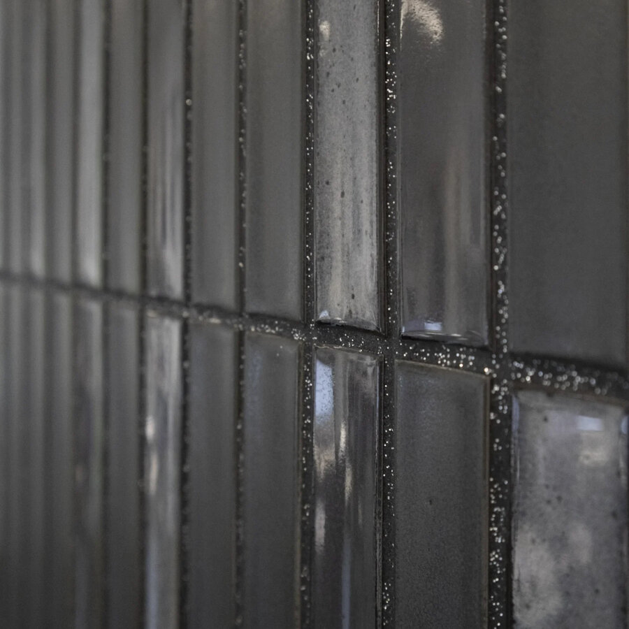 Mozaiek Tegel Sevilla 29,6x30 cm Finger Glossy Carbon Shades of Gray (Prijs per 0.89 M2)