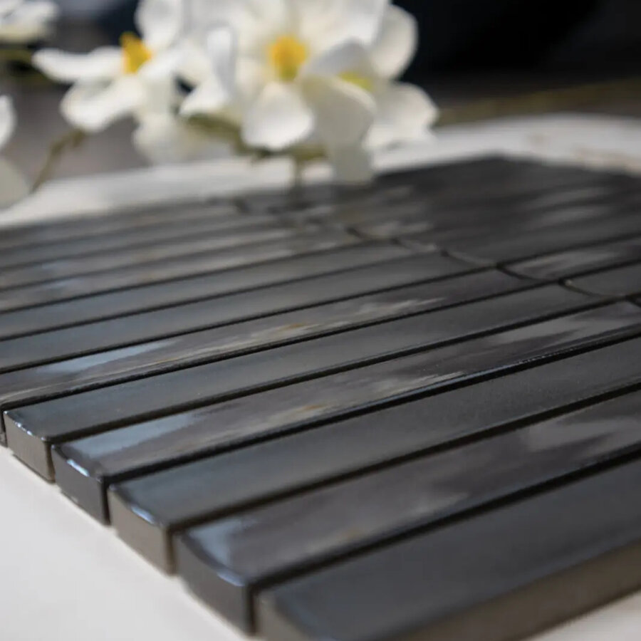 Mozaiek Tegel Sevilla 29,6x30 cm Finger Glossy Carbon Shades of Chalk (Prijs per 0.89 M2)