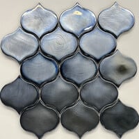 Mozaïek Valkery Arabesque 26,4 x 28,3 cm Glas Blue (Prijs Per Vel)