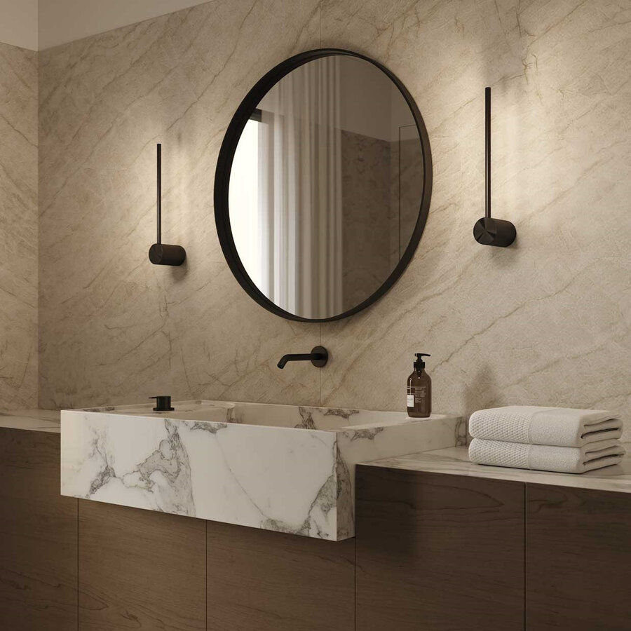 Wandlamp Martens & Meijer Wenen 40 x 10 cm Mat Zwart