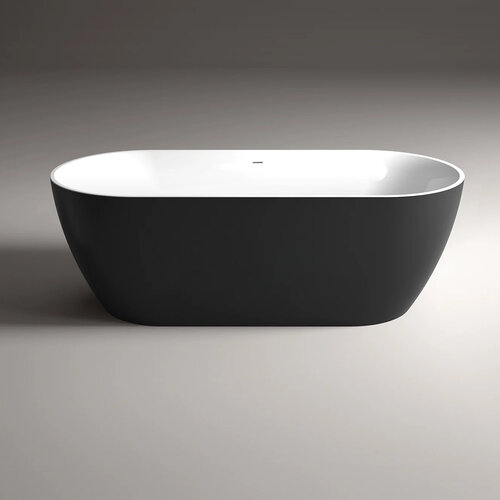 Vrijstaand Bad Sanilux Moon 180 cm Zwart Wit 