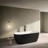 Vrijstaand Bad Sanilux Moon 180 cm Zwart Wit