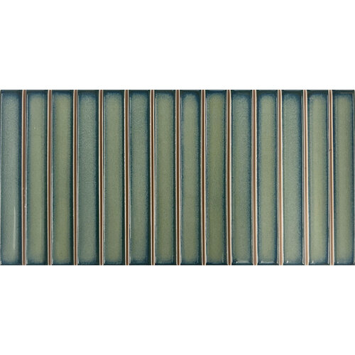 Mozaïek Stardos Bars 12.5x25 cm Glossy Green (Prijs per M2) 