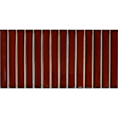Mozaïek Stardos Bars 12.5x25 cm Glossy Red (Prijs per M2) 