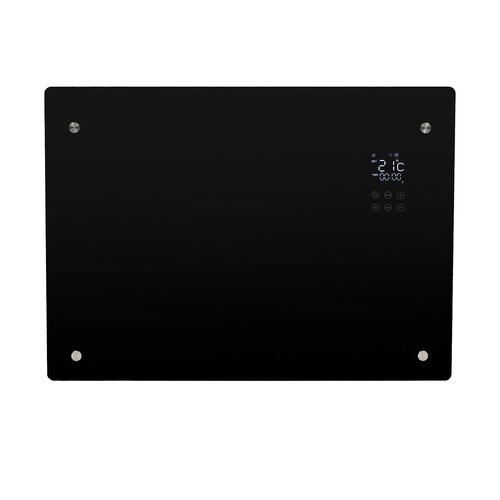 Convector Verwarming Eurom Alutherm Verre 1000W Voor in de Badkamer met Wi-Fi en Glazen Behuizing Zwart 