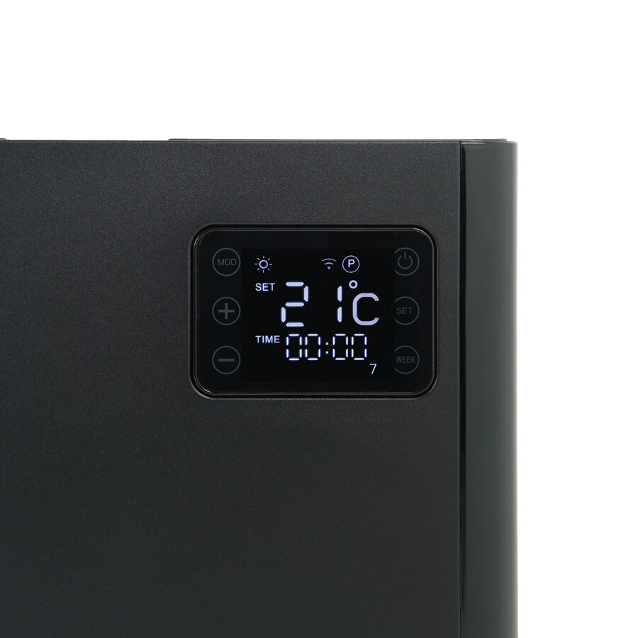 Convector Verwarming Eurom Sani Alutherm 1000W Voor in de Badkamer met Wi-Fi Zwart