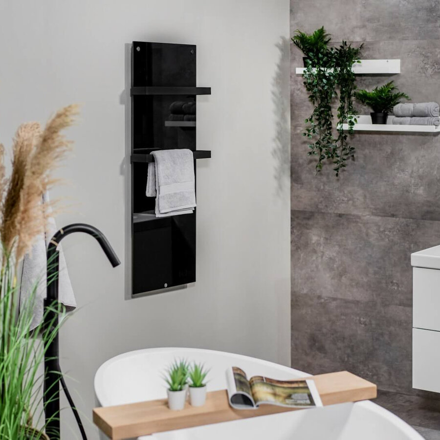 Infraroodpaneel Eurom Sani 1000W 127x55cm Badkamerverwarming Met Wi-Fi Zwart