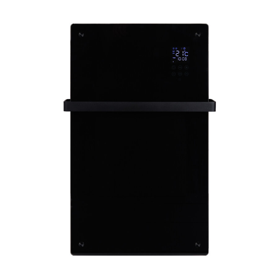 Convector Verwarming Eurom Alutherm Verre 1200W Voor in de Badkamer met Wi-Fi en Glazen Behuizing Zwart