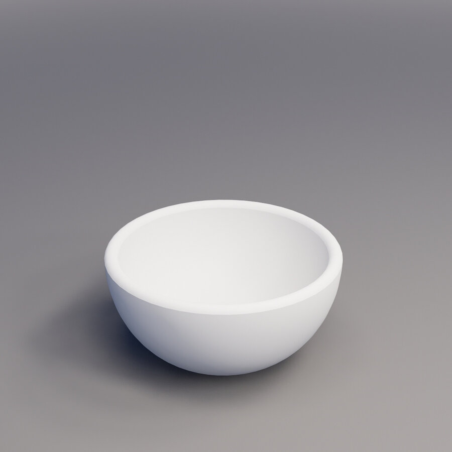 Waskom BWS Nox Mini 20 cm Solid Marmo Glans Wit