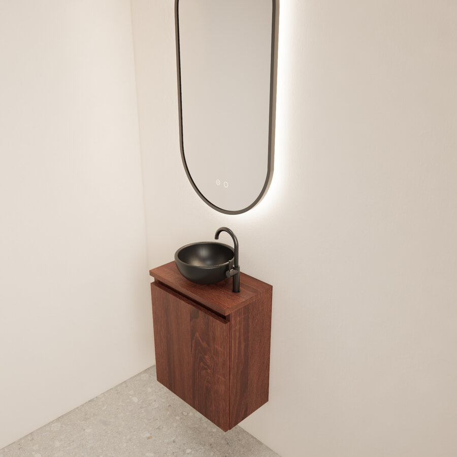 Fonteinmeubel BWS Meadow 40x50 cm Choco Eiken Incl. Topplaat