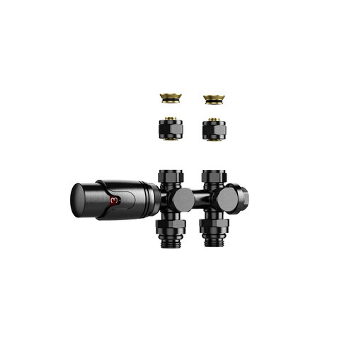 Onderblok Radiator BWS Petto Haaks/Recht Voor Muur en Vloer Gunmetal 