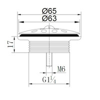 Afvoerplug Wiesbaden Rooster 5/4 Mat Zwart
