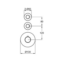 Badset Inbouw Deluxe Sanilux Giles Met Box Thermostaat Geribbelde Knop Brons