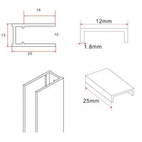 Profielset Met Stabilisatiestang BWS Smile 120cm Gunmetal