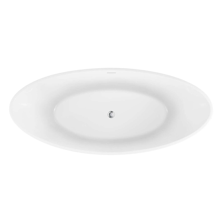 Vrijstaand Bad Luca Sanitair Primo Acryl 180x80x77 cm Incl. Afvoerset Mat Wit