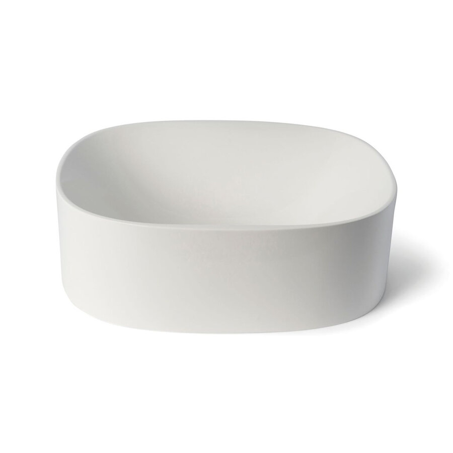 Waskom Luca Sanitair Tate 40x35x12,5 cm Mineral Stone Glans Wit