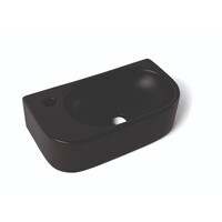 Fontein Luca Sanitair Ceramics 40x21,5x12 cm Keramiek Links Mat Zwart