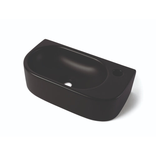 Fontein Luca Sanitair Ceramics 40x21,5x12 cm Keramiek Rechts Mat Zwart 