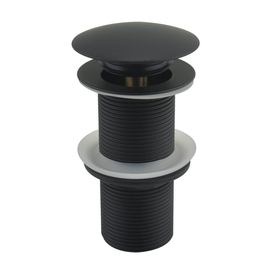 Clickwaste Best Design Nero Lange Draad 5/4" 10 cm Messing Mat Zwart