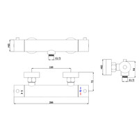 Thermostatische Douchekraan Best Design Ore Opbouw HOH 15 cm Rond RVS