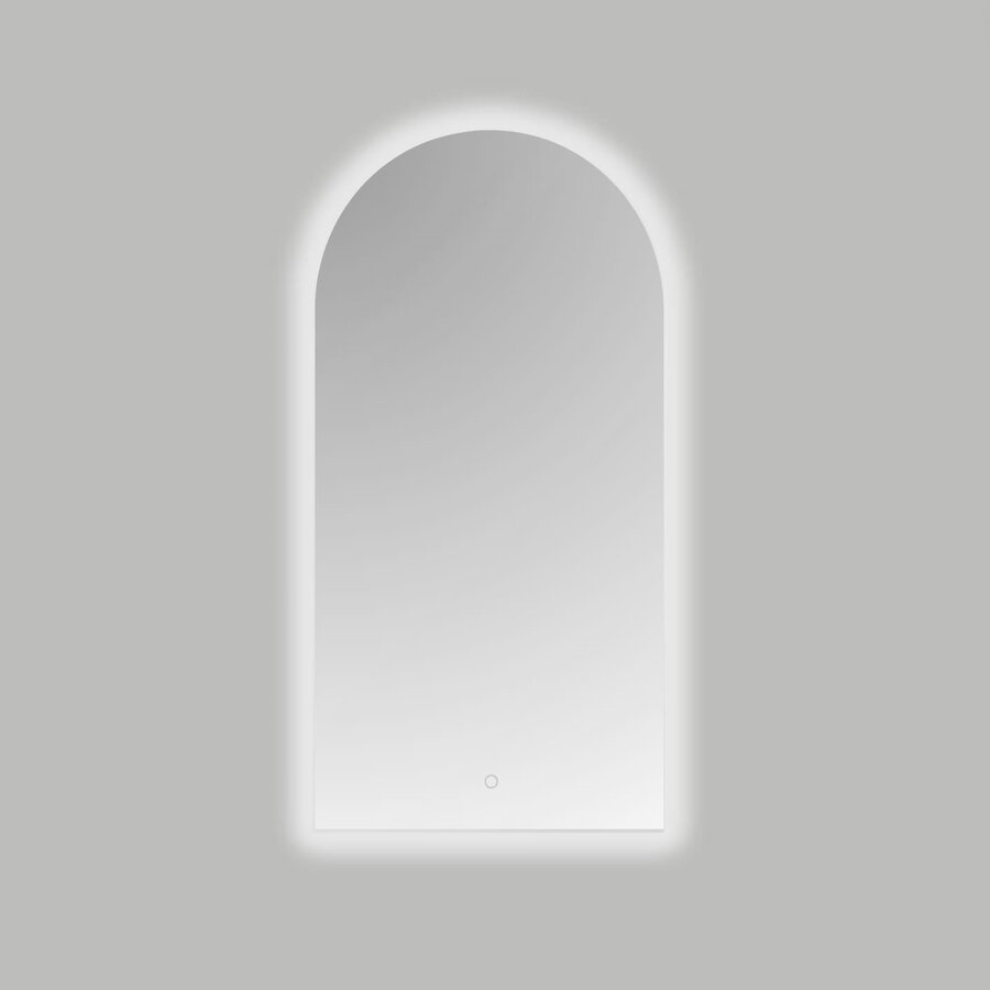 Spiegel Best Design Toog LED Verlichting 50x100 cm Met Touchknop En Afgeronde Bovenkant