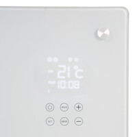Convector Verwarming Eurom Alutherm Verre 1200W Voor in de Badkamer met Wi-Fi en Glazen Behuizing Wit