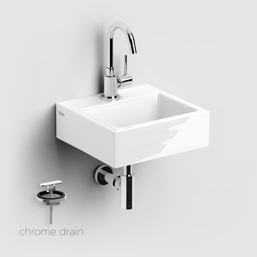 Fonteinset Clou Flush 1 Incl. Toebehoren 9x28 Cm Glanzend Wit 