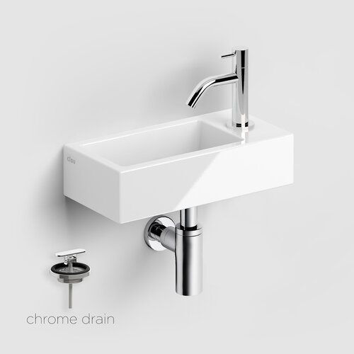 Fonteinset Clou Flush 3 Incl. Toebehoren 9x36 Cm Glanzend Wit 