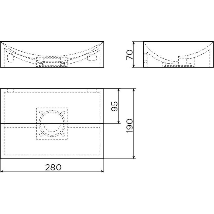 Fonteinset Clou Vale Incl. Toebehoren 7x28 Cm Glanzend Wit