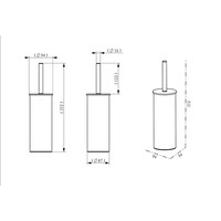 Toiletborstel Met Houder BWS Mark Staand Gunmetal