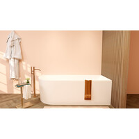 Hoekbad Wiesbaden Zenn 180x80 Cm Met Waste Mat Wit