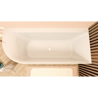 Hoekbad Wiesbaden Zenn 180x80 Cm Met Waste Wit