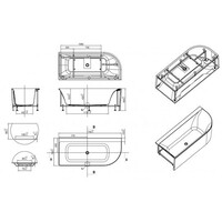 Hoekbad Wiesbaden Zenn Links 170x75 Cm Met Waste Wit