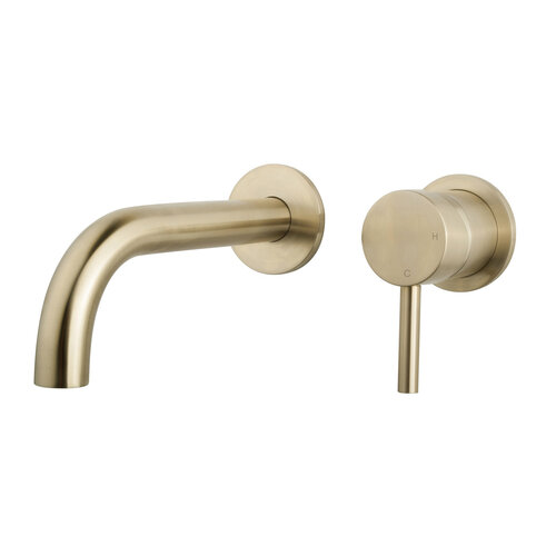 Afbouwdeel Eenhendel Wiesbaden Caral Wastafelkraan Met Coldstart Geborsteld Messing 