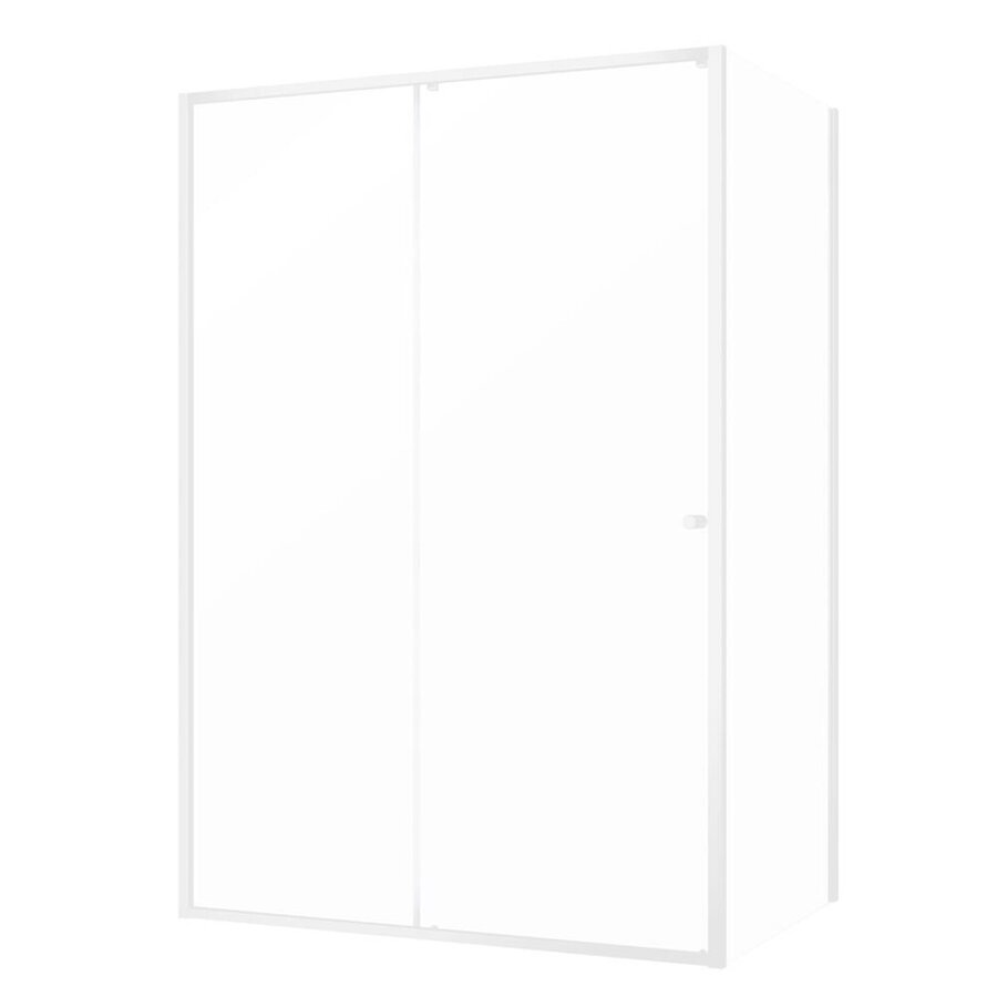 Schuifdeur Met Zijwand Sealskin Contour 120x90x200 cm 6 mm Helder Glas Mat Wit