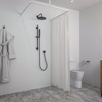 Douchegordijnstangset Sealskin Easy Roll 90x90x90 cm Wit