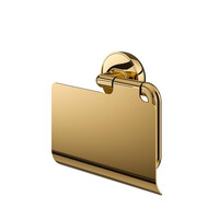 Toiletrolhouder Tiger Cooper Met Klep Hangend Goud