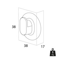 Handddoekhaak Medium Tiger Cooper Zelfklevend Goud