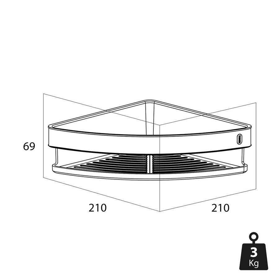 Douchemand Hoek Tiger Cooper 28 cm Goud Zwart