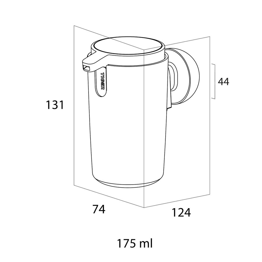 Zeepdispenser Tiger Cooper 175 ml Zwart Goud