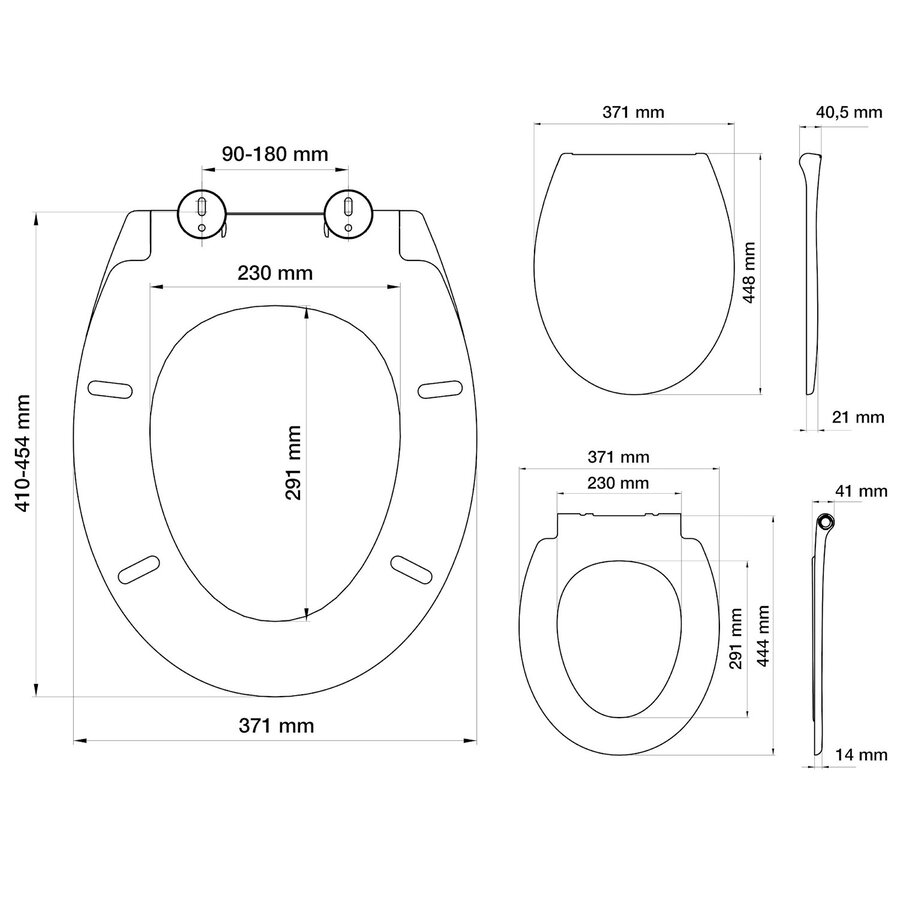 Toiletbril Tiger Aiden Met Softclose en Easyclean Deksel Duroplast Wit