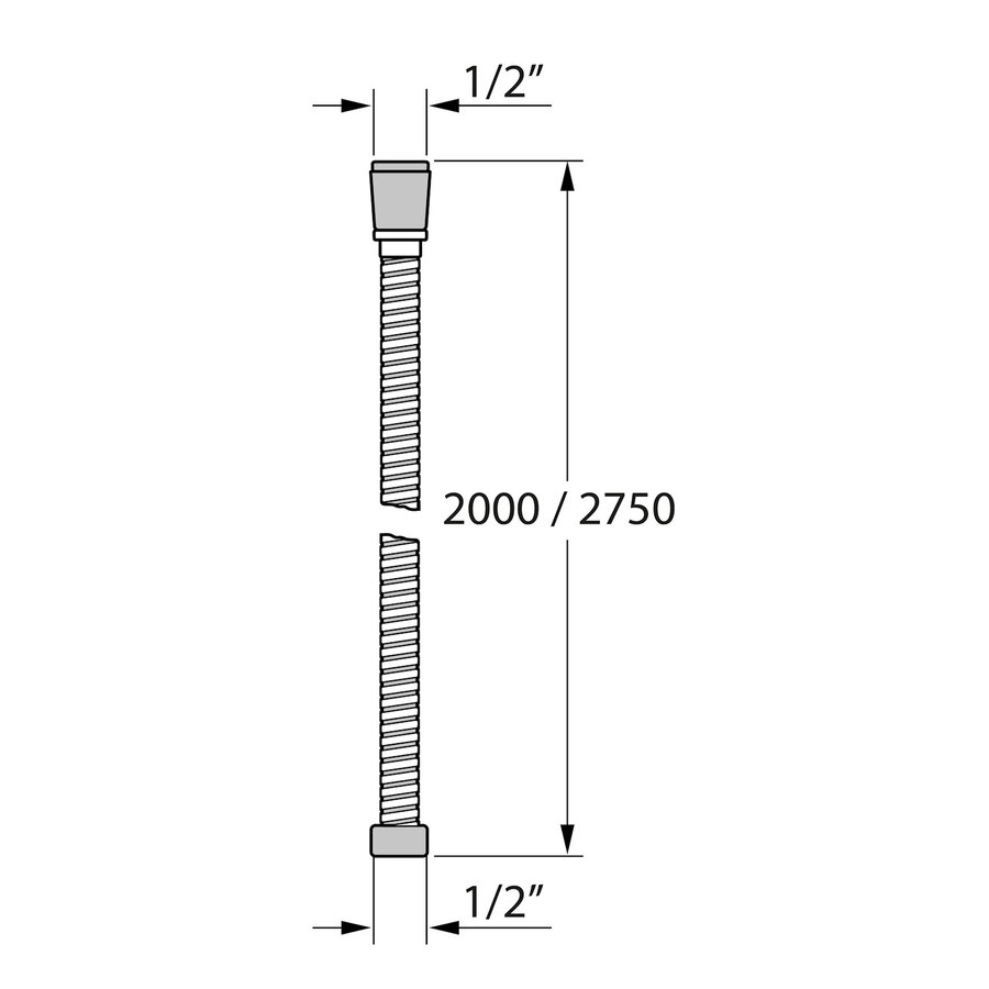 Doucheslang Tiger Excellence Uitrekbaar 200-275 cm RVS Geborsteld