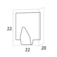 Tiger Baseline Square Small Handdoekhaak RVS (3 stuks)