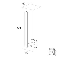 Reserverolhouder Tiger Colar Zwart
